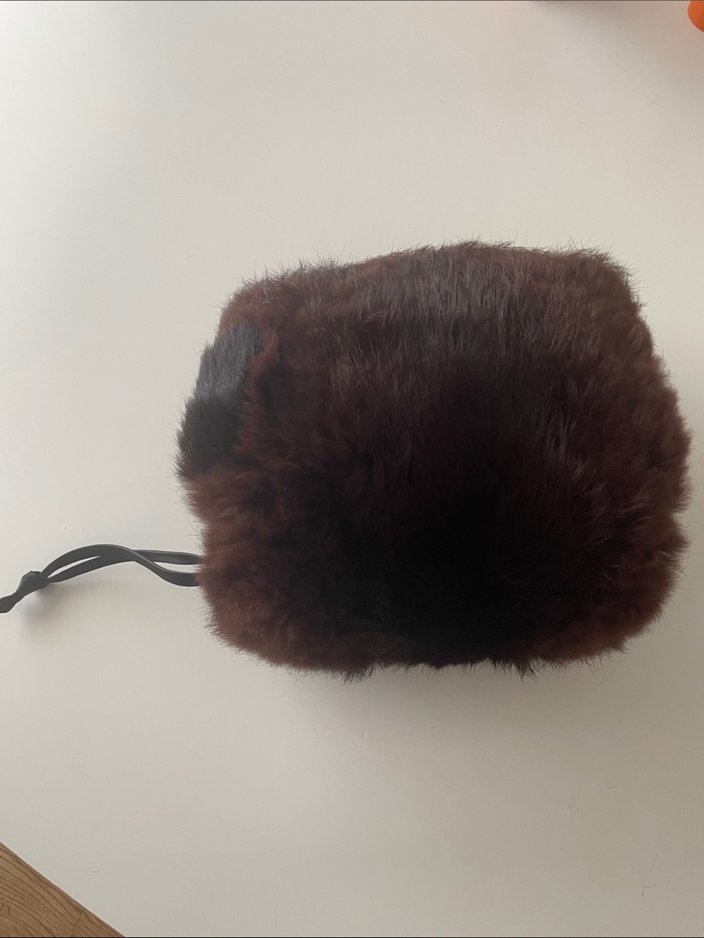 Small hands Brown Real Fur Wristlet